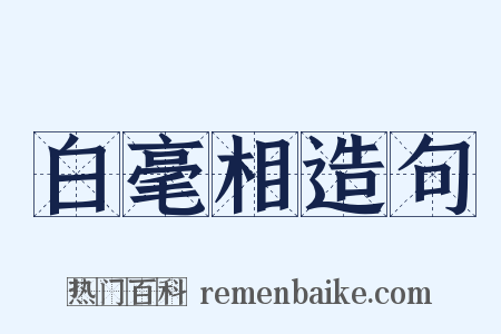 白毫相造句是什么意思的图片